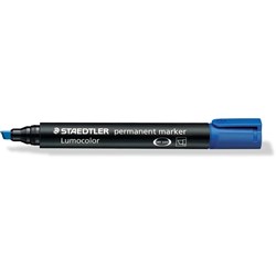  Staedtler 350 Lumocolor Permanent Marker Chisel 2-5mm Blue 