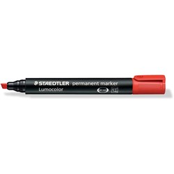  Staedtler 350 Lumocolor Permanent Marker Chisel 2-5mm Red 
