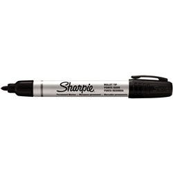  Sharpie Pro Aluminium Barrel Permanent Marker Bullet 1.5mm Black 