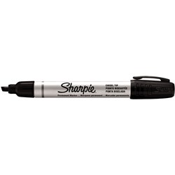  Sharpie Pro Aluminium Barrel Permanent Marker Chisel 1.5-2.5mm Black 