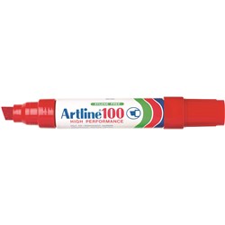 Artline 100 Jumbo Permanent Marker Chisel 12mm Red 0 