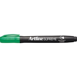  Artline Supreme Permanent Markers Bullet 1mm Green Pack Of 12 