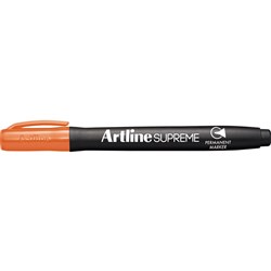  Artline Supreme Permanent Markers Bullet 1mm Orange Pack Of 12 