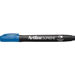  Artline Supreme Permanent Markers Bullet 1mm Royal Blue Pack Of 12 