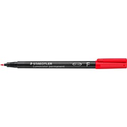  Staedtler 318 Lumocolor Pen Permanent Fine 0.6mm Red 