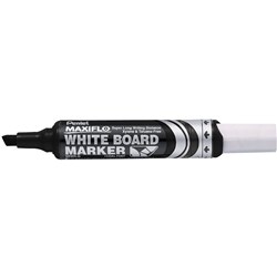  Pentel MWL6 Maxiflo Whiteboard Marker Chisel 3-7.0mm Pump It Black 