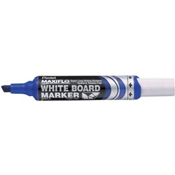  Pentel MWL6 Maxiflo Whiteboard Marker Chisel 3-7.0mm Pump It Blue 