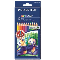 (BTS-449) - (STD-12612NC10) - Staedtler Noris Club Maxi Learners Coloured Pencils 10 Pack
