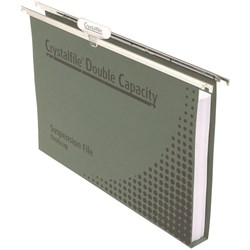  Crystalfile Suspension Files Enviro Double Capacity Foolscap Complete Pack Of 10 