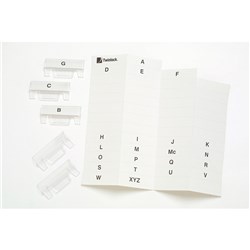  Crystalfile Indicator Tabs Inserts A-Z White Pack Of 50 0 