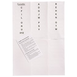  Crystalfile Indicator Tabs Inserts A-Z White Pack Of 60 0 
