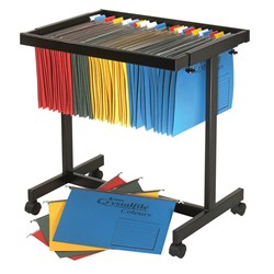  Crystalfile Suspension Filing Trolley Adjustable Black 0 