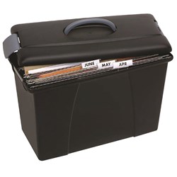  Crystalfile Carry Case 18L Foolscap Black 0 
