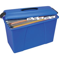  Crystalfile Carry Case 18L Foolscap Blue 0 