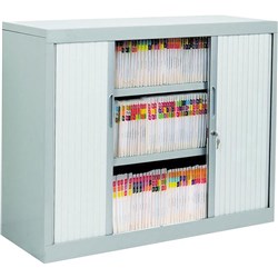TAMBOUR CABINET PACKAGE 3 LVL H1000xW1200xD500mm + Stock Colour Oyster Grey