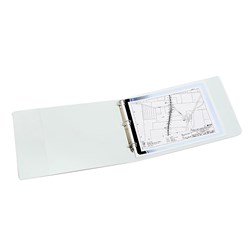  Marbig Clearview Insert Binder A3 3D Ring 50mm Landscape White 