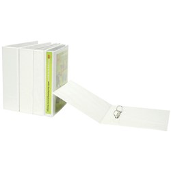  Marbig Clearview Insert Binder A5 2D Ring 25mm White 0 