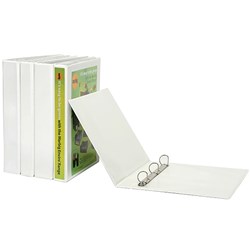  Marbig Clearview Insert Binder A4 4D Ring 19mm White 0 