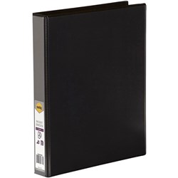  Marbig Clearview Insert Binder A4 2D Ring 25mm Black 0 