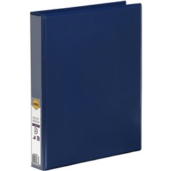  Marbig Clearview Insert Binder A4 2D Ring 25mm Blue 0 