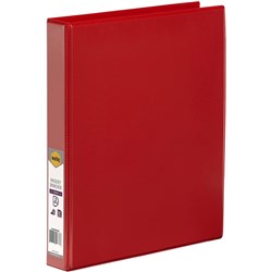  Marbig Clearview Insert Binder A4 2D Ring 25mm Red 0 