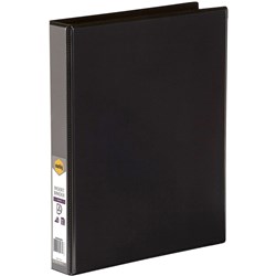  Marbig Clearview Insert Binder A4 3D Ring 25mm Black 0 