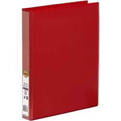  Marbig Clearview Insert Binder A4 3D Ring 25mm Red 0 