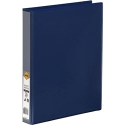  Marbig Clearview Insert Binder A4 4D Ring 25mm Blue 0 