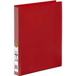  Marbig Clearview Insert Binder A4 4D Ring 25mm Red 0 