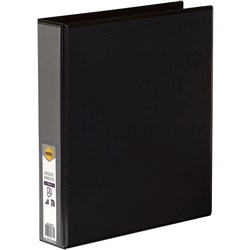  Marbig Clearview Insert Binder A4 2D Ring 38mm Black 0 