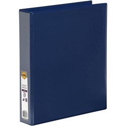  Marbig Clearview Insert Binder A4 2D Ring 38mm Blue 0 