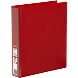  Marbig Clearview Insert Binder A4 2D Ring 38mm Red 0 