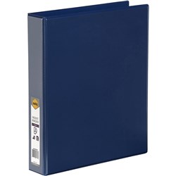  Marbig Clearview Insert Binder A4 3D Ring 38mm Blue 0 