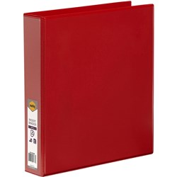  Marbig Clearview Insert Binder A4 4D Ring 38mm Red 0 