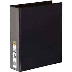  Marbig Clearview Insert Binder A4 2D Ring 50mm Black 0 
