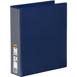  Marbig Clearview Insert Binder A4 2D Ring 50mm Blue 0 