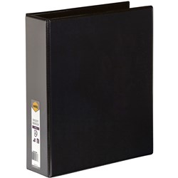 Marbig Clearview Insert Binder A4 3D Ring 50mm Black 0 