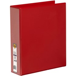  Marbig Clearview Insert Binder A4 3D Ring 50mm Red 0 