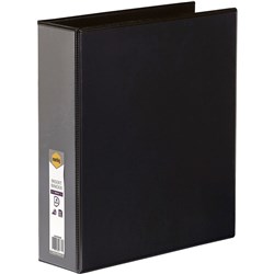  Marbig Clearview Insert Binder A4 4D Ring 50mm Black 0 