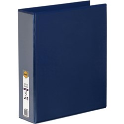  Marbig Clearview Insert Binder A4 4D Ring 50mm Blue 0 