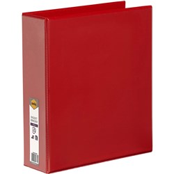  Marbig Clearview Insert Binder A4 4D Ring 50mm Red 0 