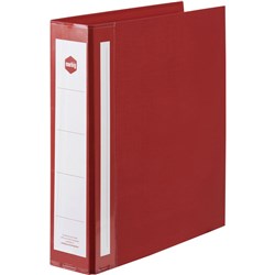 MARBIG ENVIRO DELUXE BINDERS Wide Cap A4 2D Ring 50mm Red