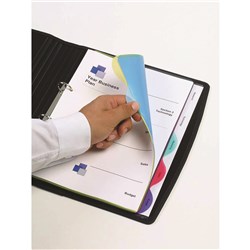  Marbig Professional Series Dividers A4 5 View Tab Transparent Multi Colour 