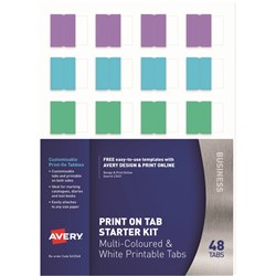 AVERY PRINTABLE TABBIES Starter Kit including Wizard