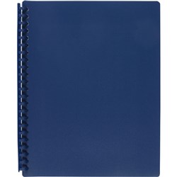  Marbig Display Book A4 Refillable 20 Pocket Dark Blue 