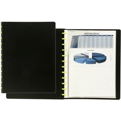  Marbig Kwik Zip Display Book A4 Refillable 20 Pocket Black 0 