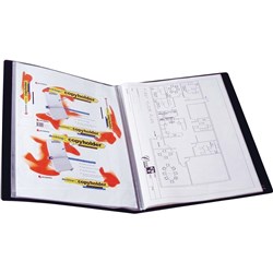  Marbig Display Book A3 20 Pocket Insertable Cover And Spine Black 