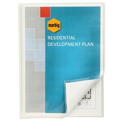  Marbig Flic File Pocket Display Book A4 10 Pocket Insertable Cover Clear 