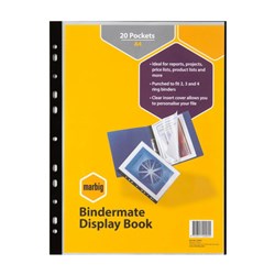  Marbig Binder Display Book A4 20 Pocket Blue 0 