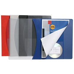  Marbig Premier Flat File A4 Clear Insertable Front Cover Red 